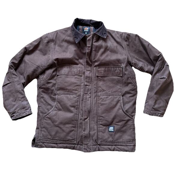 Berne Winter Coat Brown Mens M Reg Workwear Quilted Insulated Coat Brown Jacket